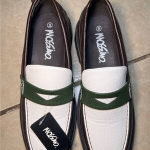 Mossimo Supply Co. Men's White and Green Loafers size 9